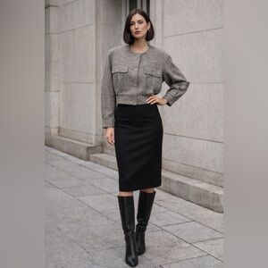 Vintage LOUBEN Cropped Linen Blend Bomber Jacket | 1980s French